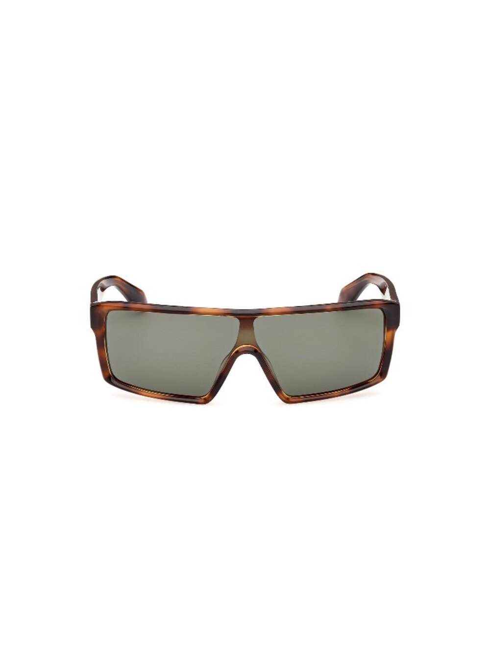 New Adidas Originals Unisex Sunglasses Havana Shield Green Lens Injected Frame